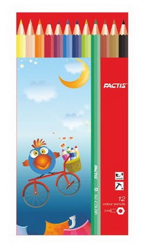 انواع مداد رنگی   12 رنگ FACTIS119036